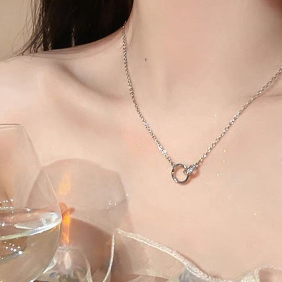 Ocean Heart Female With Hearts Clavicle Chain Necklace