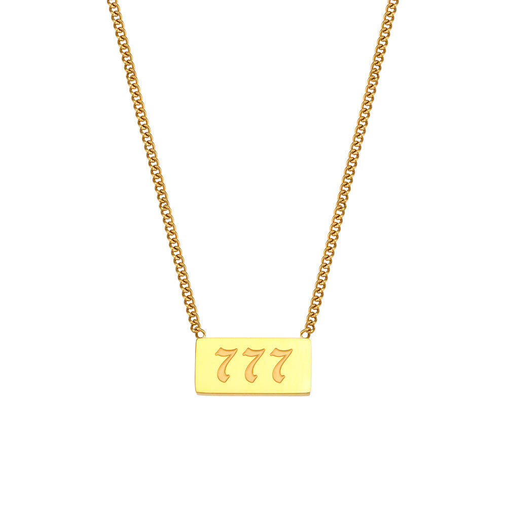 Women's Special Interest Light Luxury Angel Digital Stainless Necklace