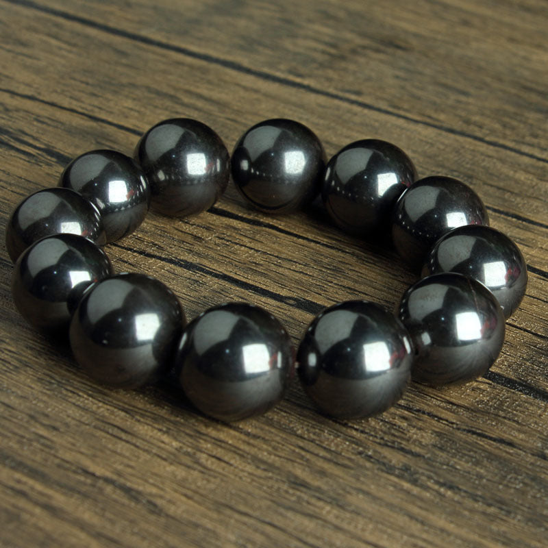 Men's Magnetic Haematite Energy Geometric Shape Titanium Steel Bracelets