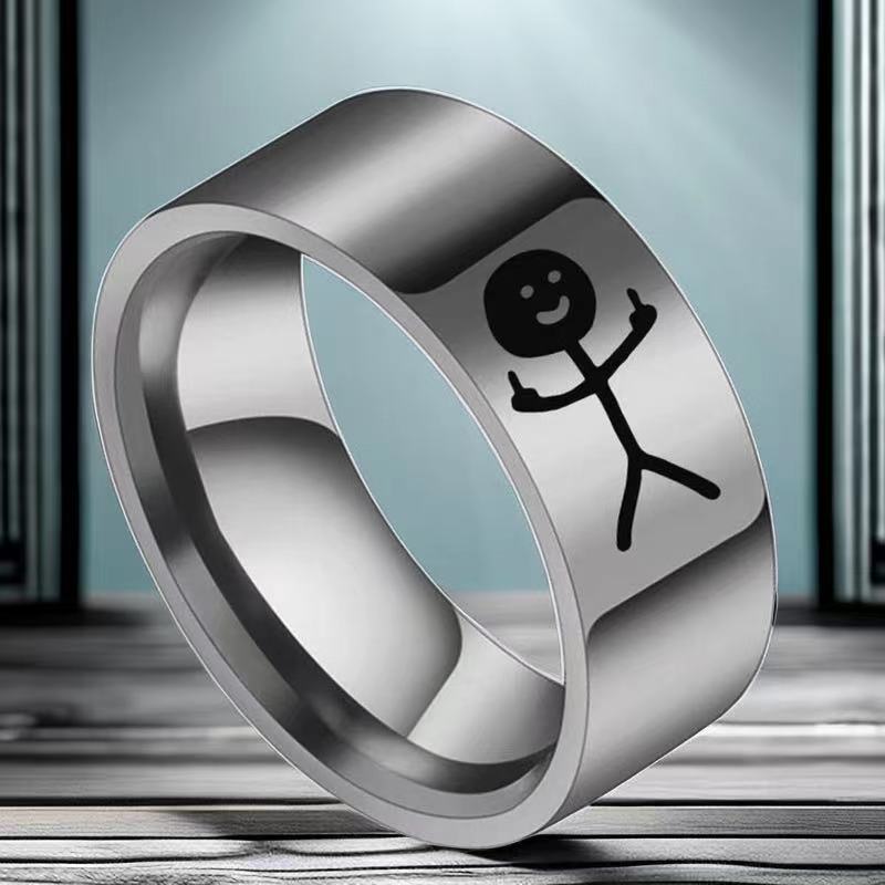 Titanium Steel Personality Interesting Iti Stainless Rings