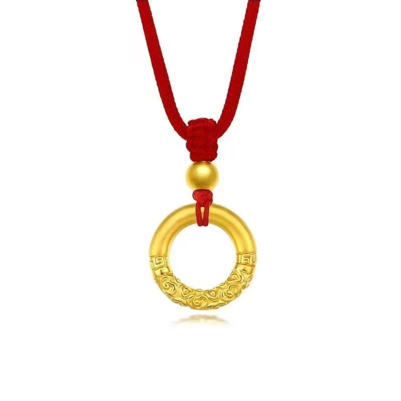 Simple Safety Buckle Woven Female Male Gold Hoop Circle Life Bracelets