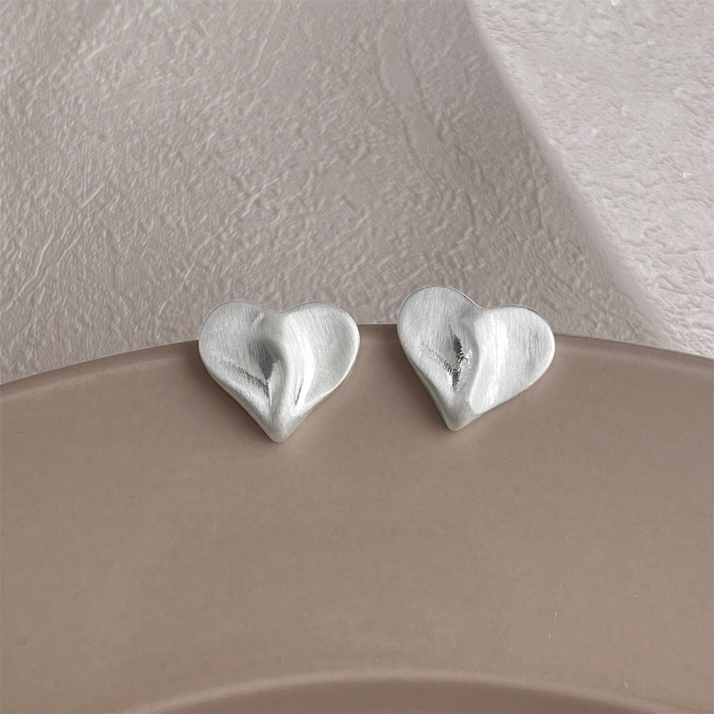Matte Texture Geometric Female Niche Fashion Earrings