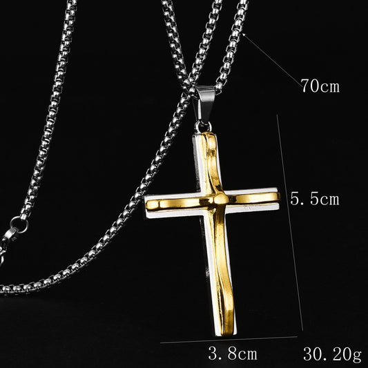 Trendy Titanium Steel Cross Wind Cold Style Hip Hop Pendants
