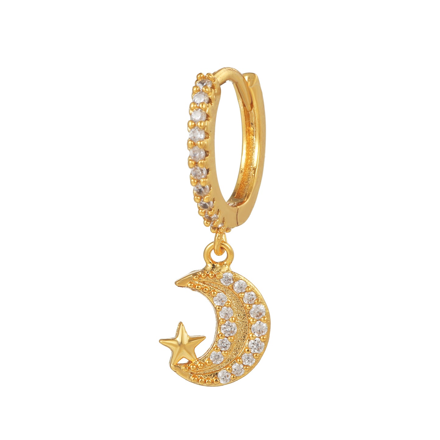 Micro Inlaid Zircon Personalized Love Heart-shaped Design Cold Ear Buckle