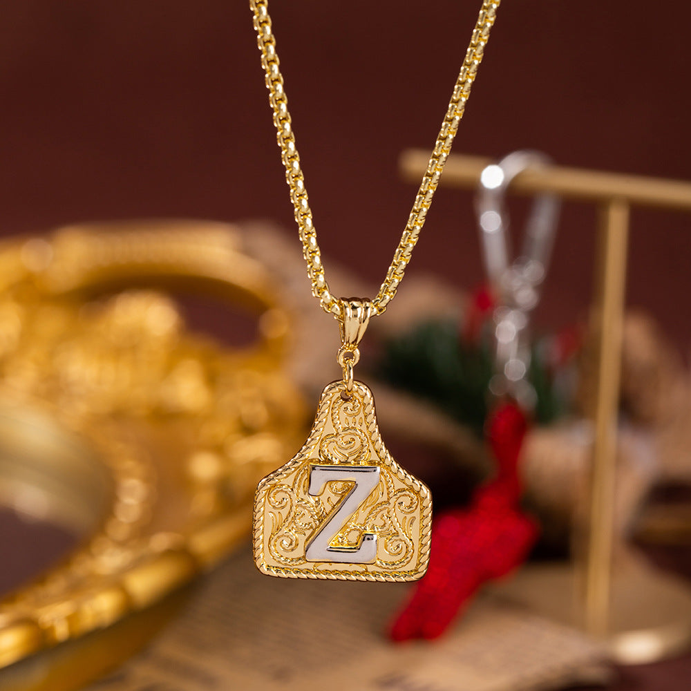 Women's Fashion English Letters Electroplated Copper For Design Personalized Clavicle Necklace