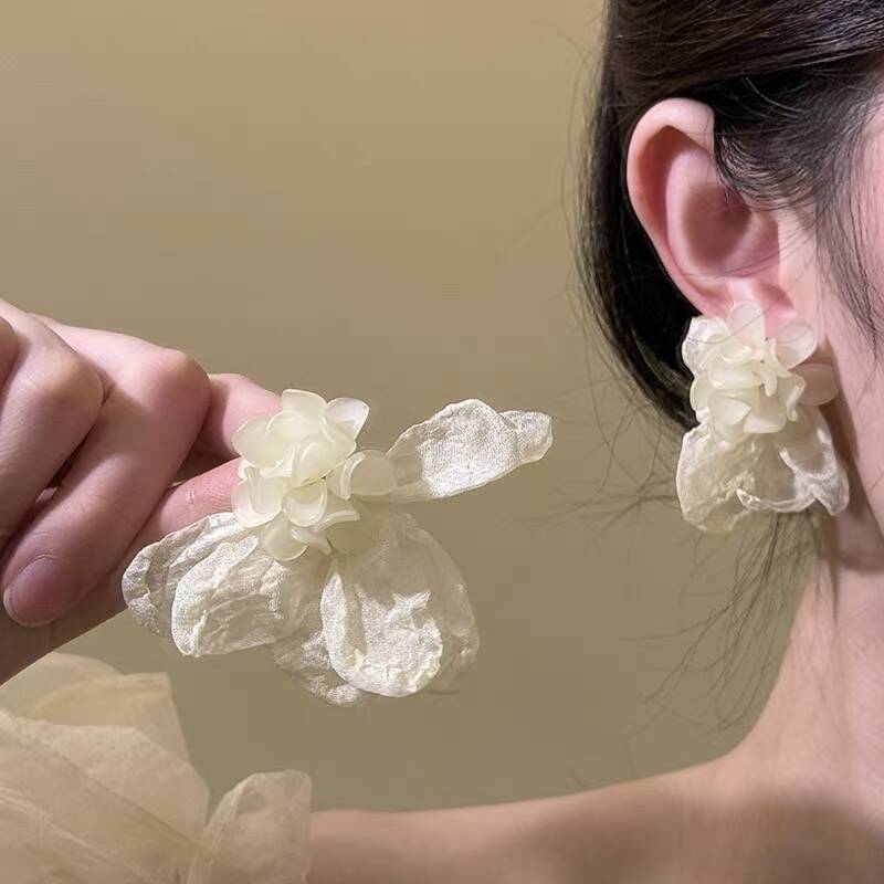 Seaside Vacation Style Flower Tassel Female Atmosphere Fairy Beaded Rings