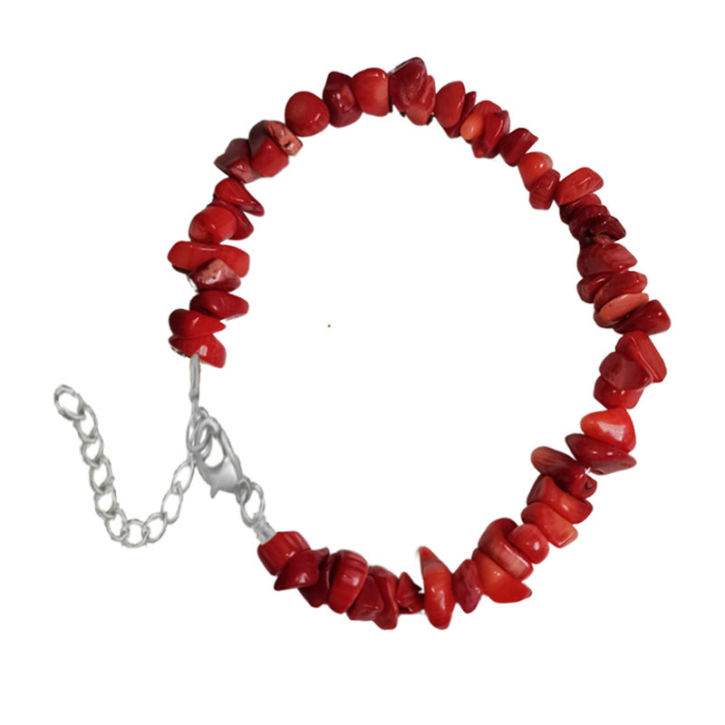 Natural Crystal Agate Gravel Irregular Stone Lobster Bracelet