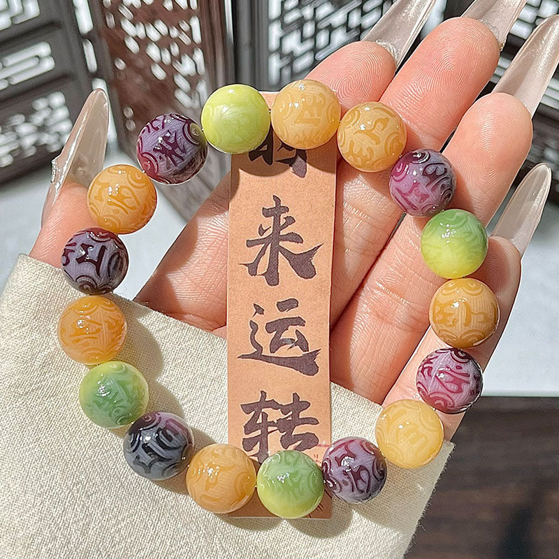 Words Motto Bodhi Root Hand Toy Female Bracelet