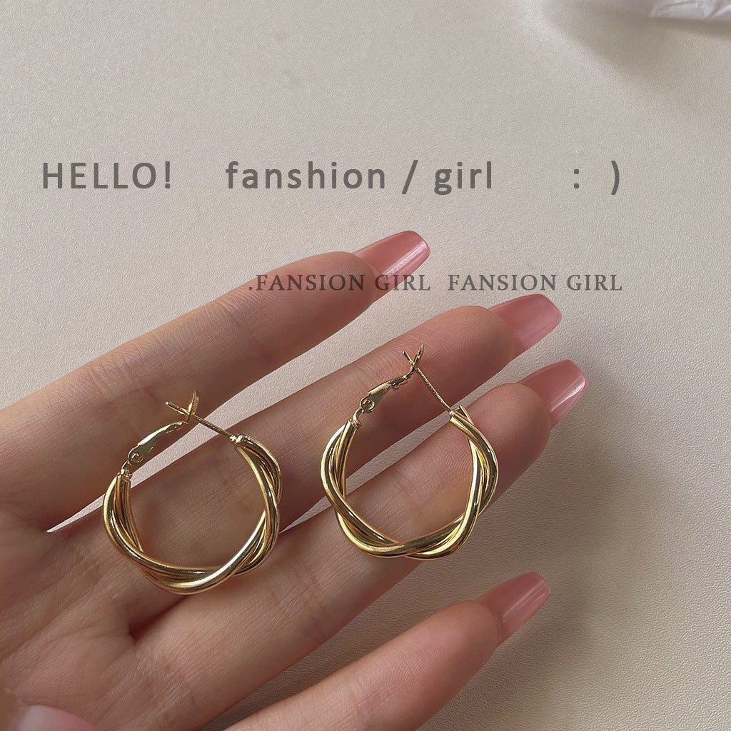 Style High-grade Temperamental Minority Twist Irregular Rings