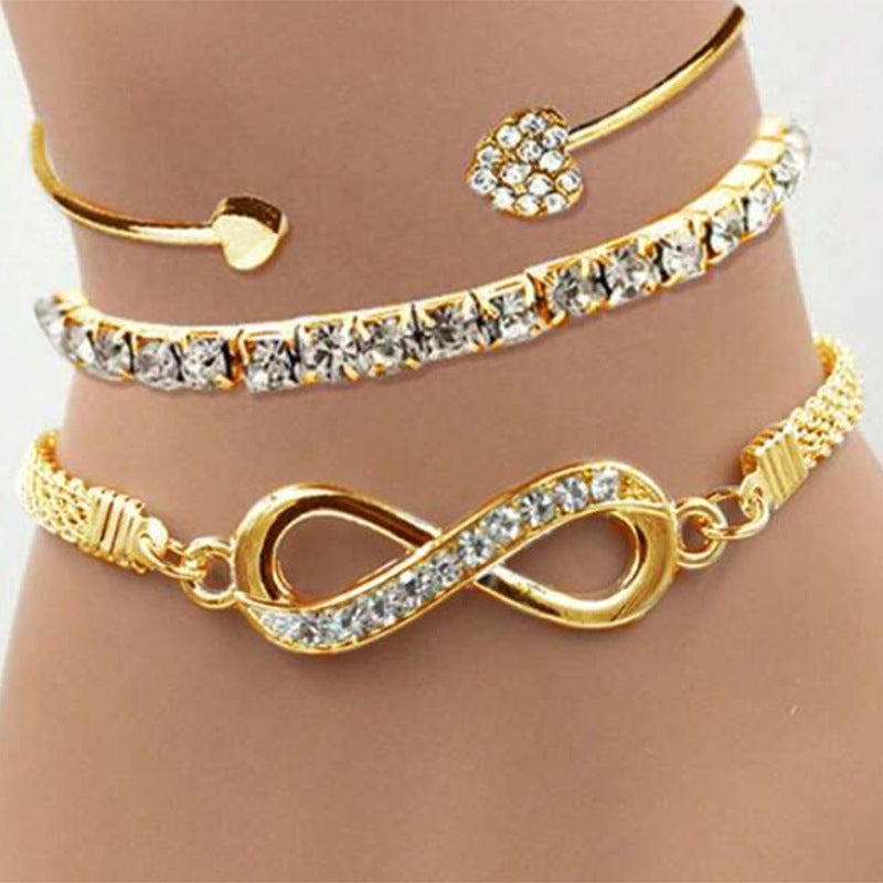 Women's Loving Heart With Opening Design Creative Simple Bracelets