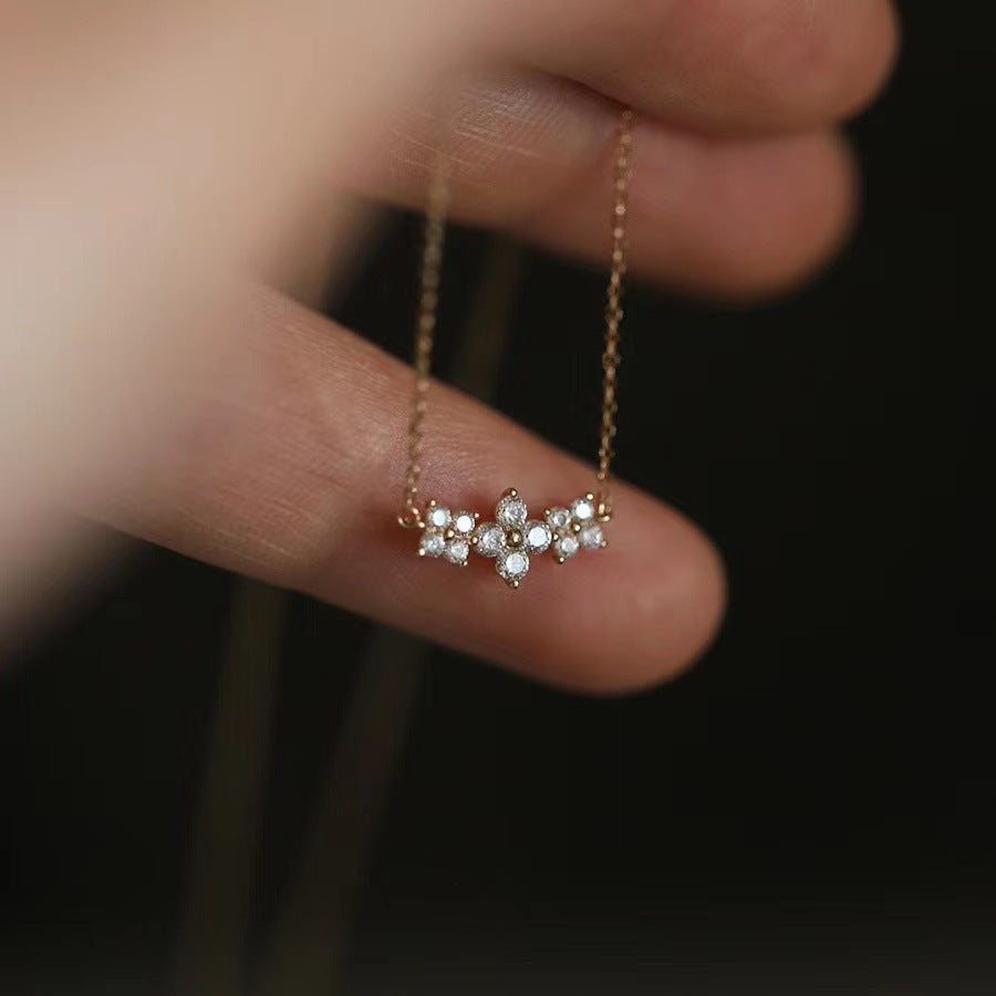 Diamond Clover Clavicle Chain Female Simple Affordable Luxury Fashion Necklace