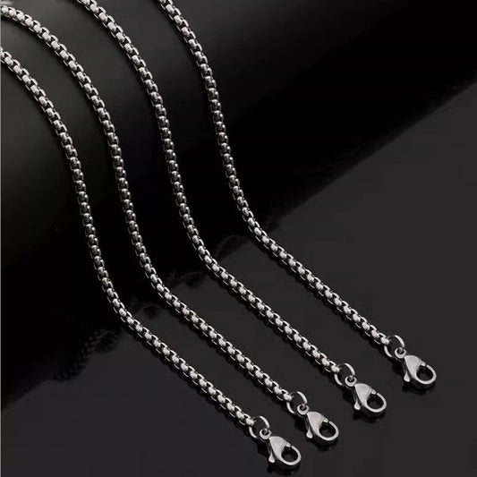 Women's Stainless Steel Square Pearl Fashion Short Necklaces