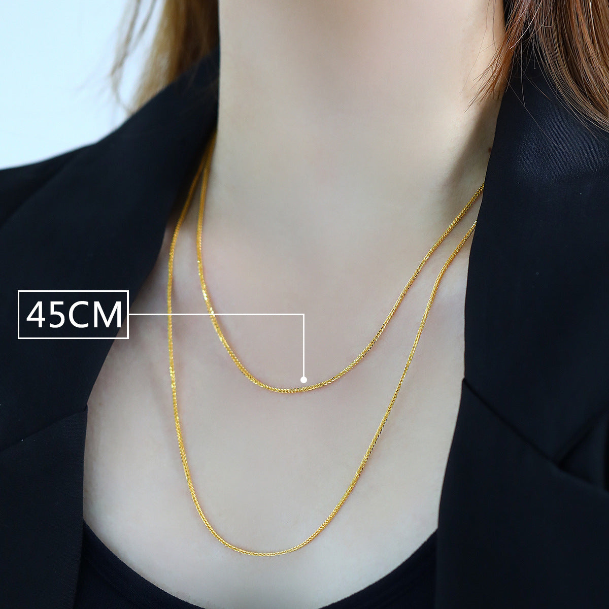 Women's Sier Adjustable Chopin Chain Pull Love Necklaces