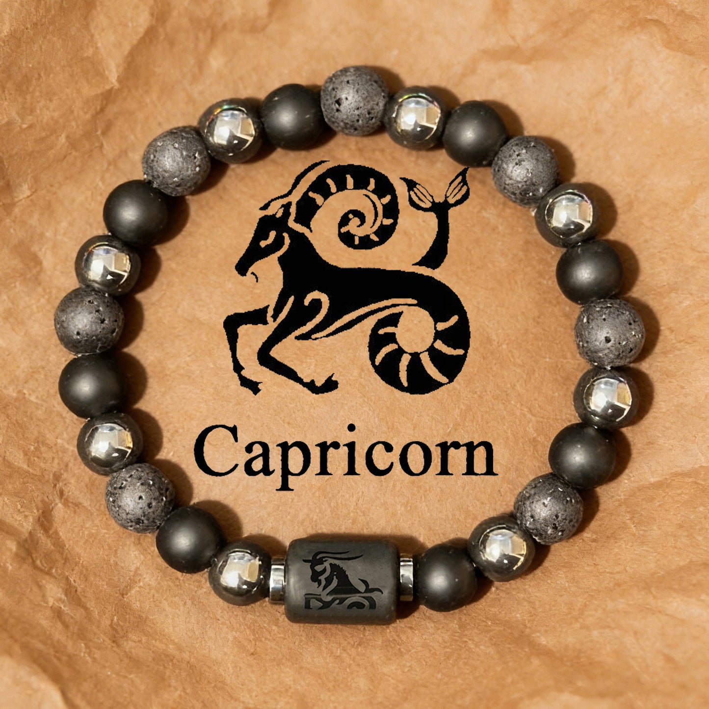 Planets Twee Constellations Natural Stone Blue Black Bracelet