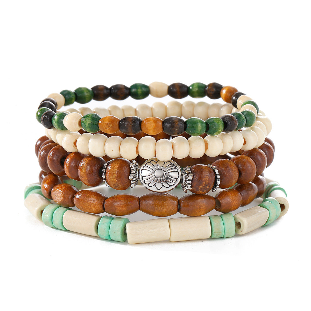 Wooden Bead Ethnic Style Turquoise Vintage Hand-woven Bracelets