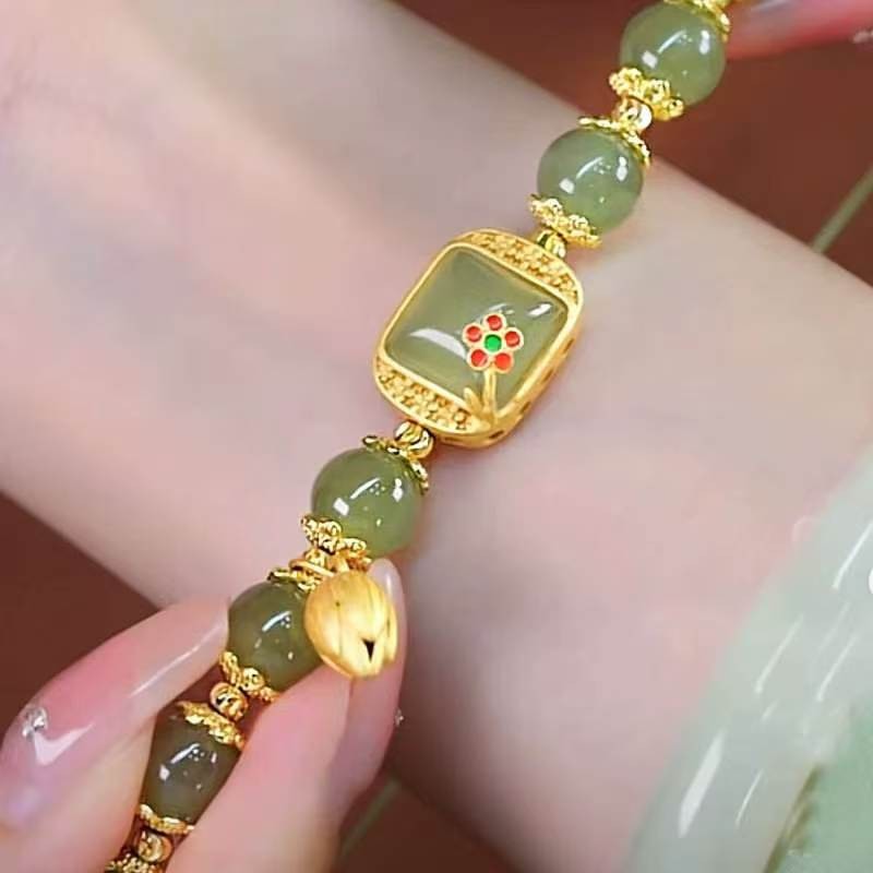 Chinese Style Step-by-step Lotus High Sense Affordable Bracelet