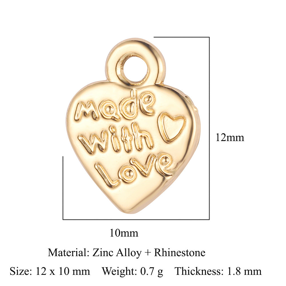 Lock Love Beat Alloy Flower Rose Pendants