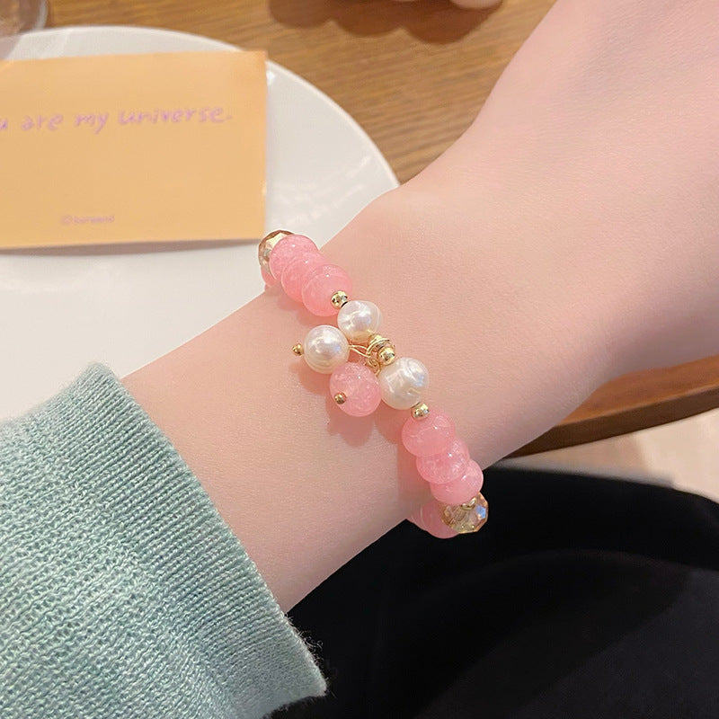 Fresh Optimized Gray Jade Cute Lucky Cat Bracelet