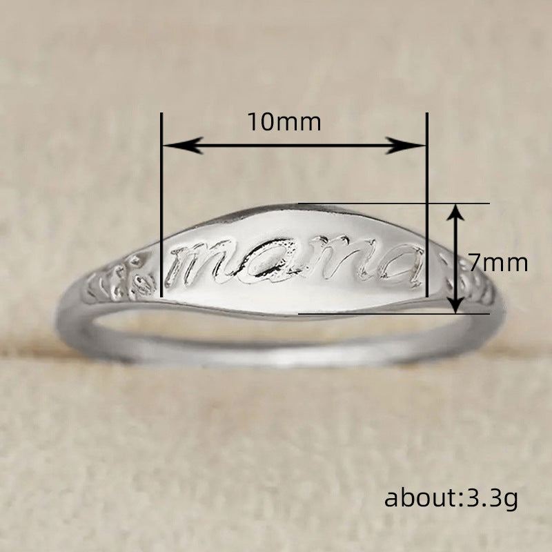 Exquisite Simple Mom Niche Flower Mother's Day Gift Ring