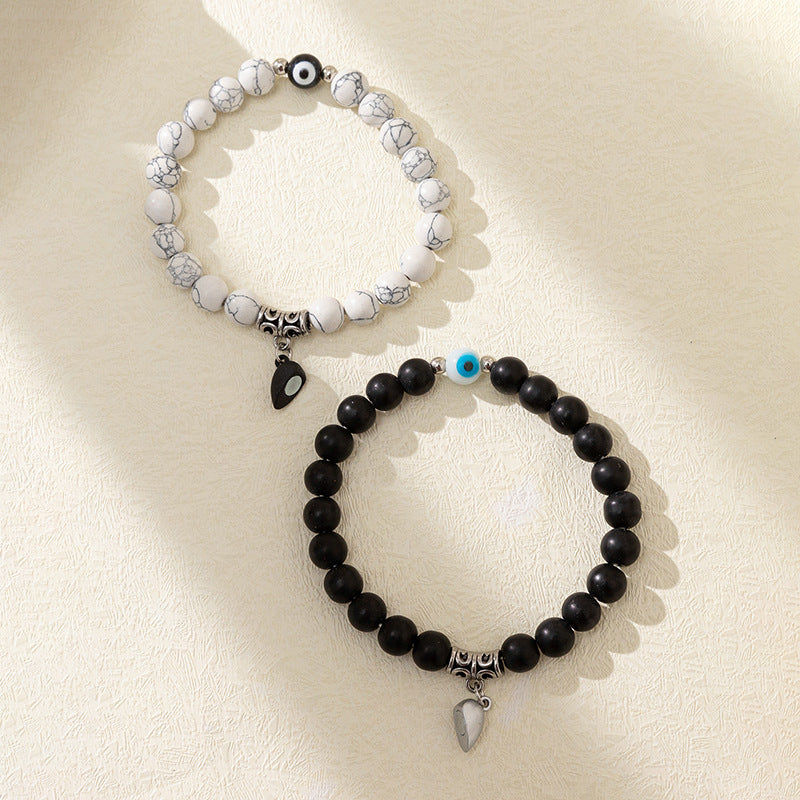 Women's & Men's Evil Eye Design Stone Suit Love Bracelets