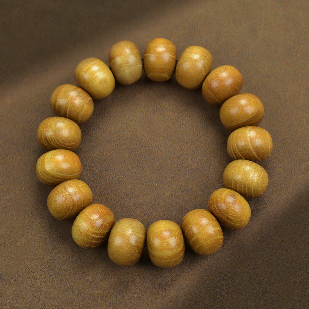 Men's Abacus Beads Night Moonstone Jade Sandalwood Bracelet