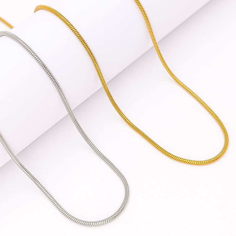 Stainless Steel Titanium Round Snake Female Summer Necklace