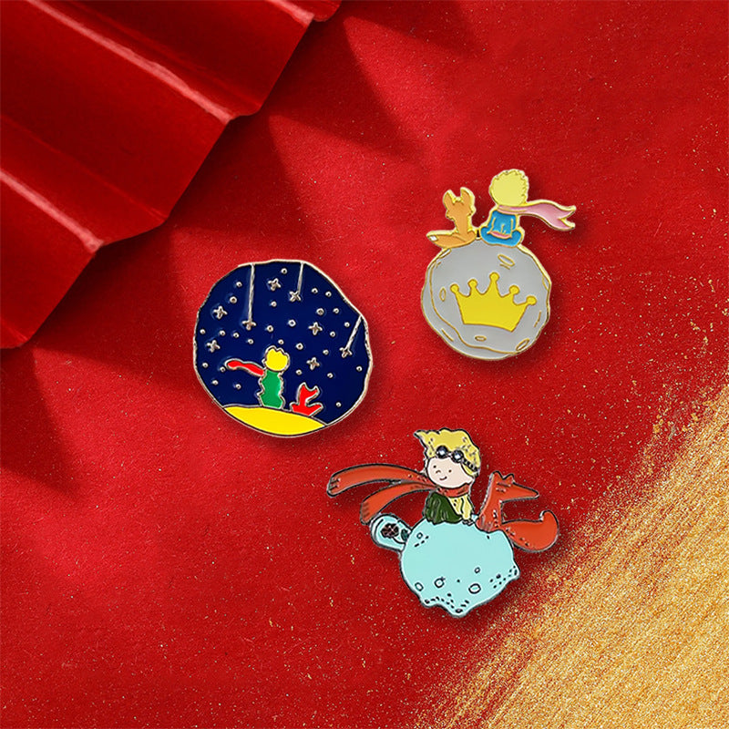 Little Prince Fox Cute Badge Personality Brooches