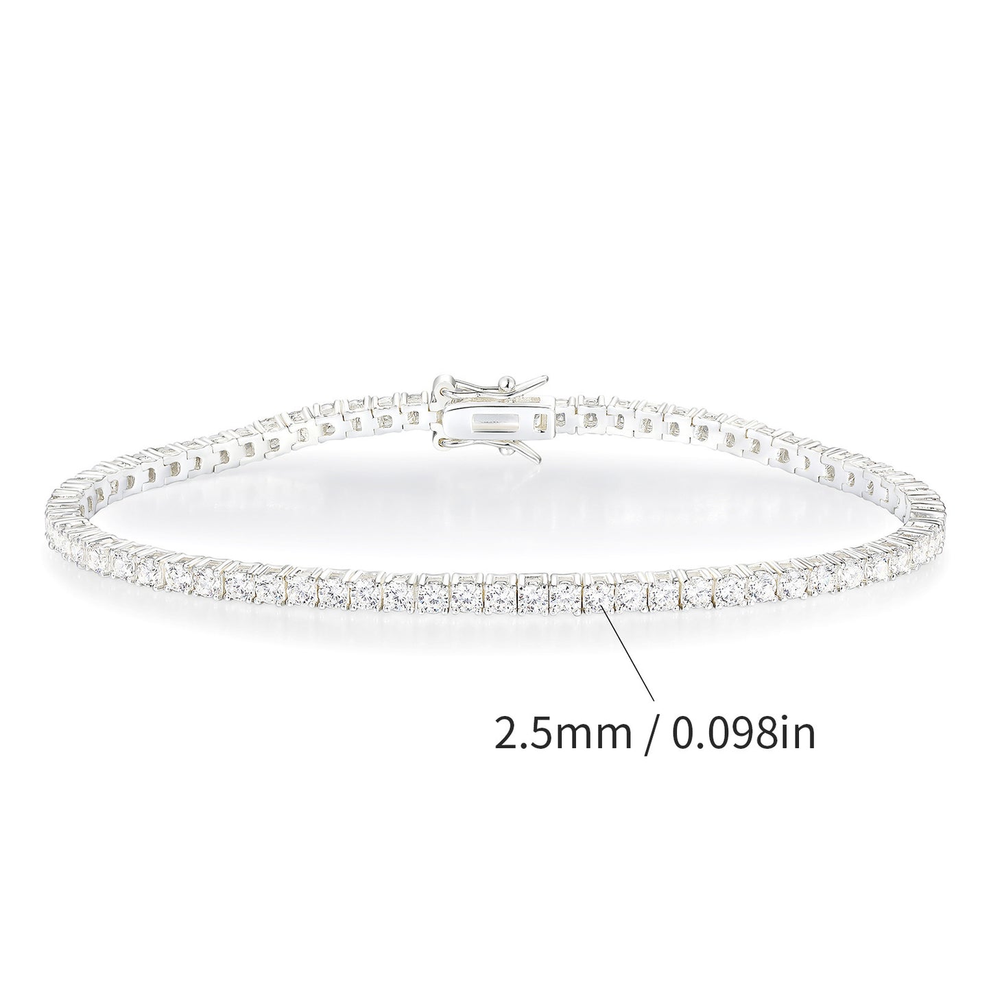 Inlaid Zircon Bright Sier Full Diamond Bracelets