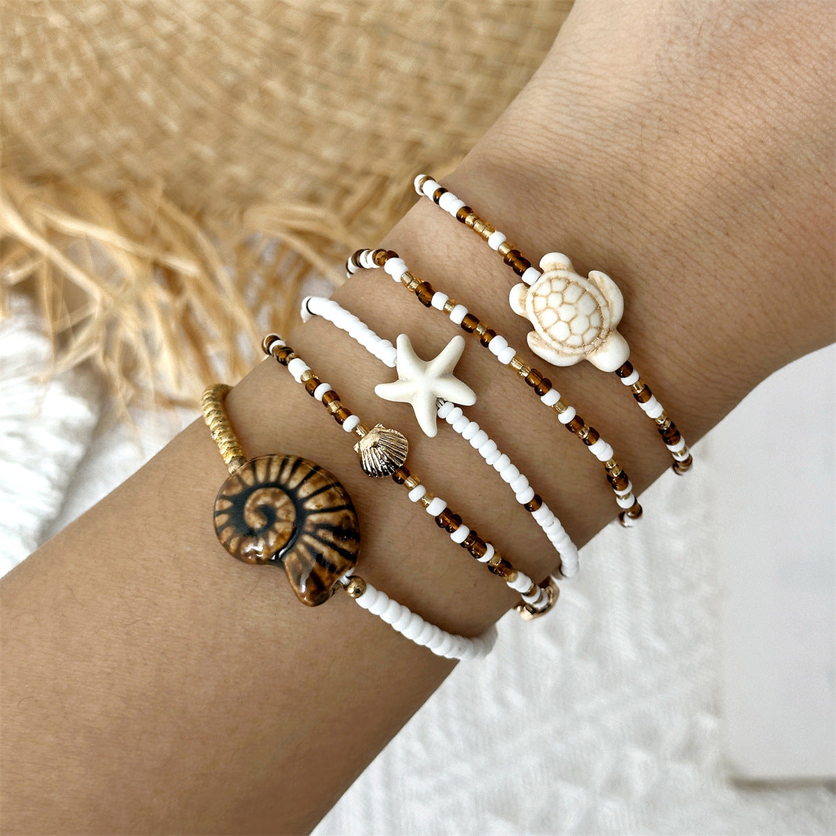 Holiday Female Summer Beach Dopamine Starfish Bracelet