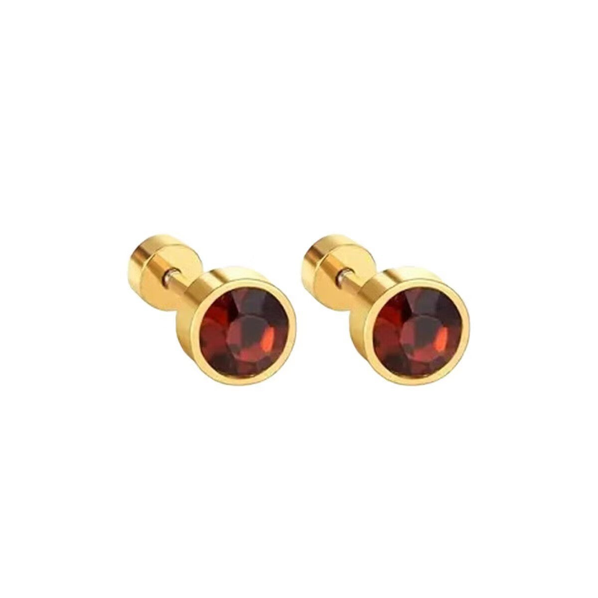 Stainless Steel Diamond Cup Car Plug Ear Bone Seconds Stud Earrings