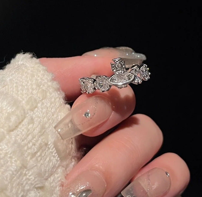 Women's Luxury Temperament Super Flash Zircon Detachable Rings