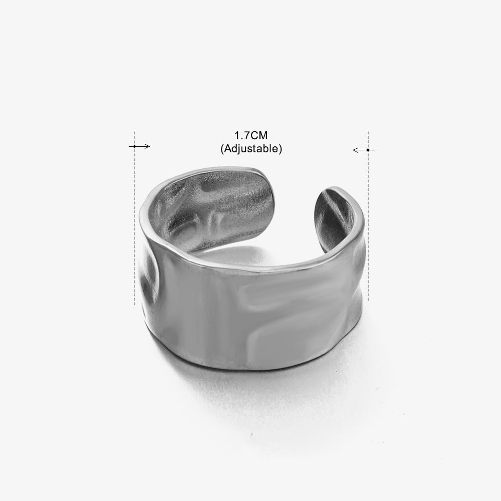 Stainless Steel Shaped Female Retro Popular Geometric Rings