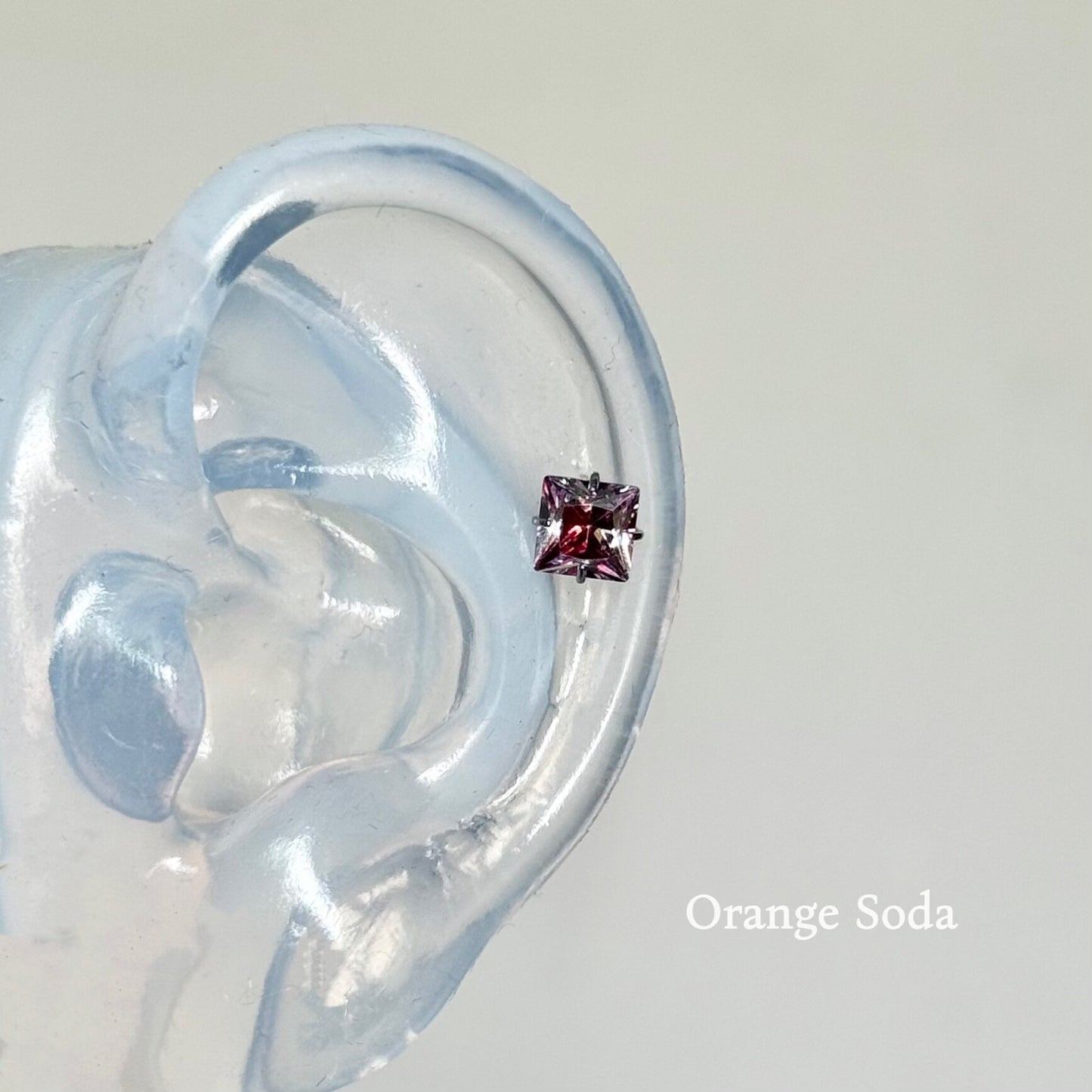 Manor Square Titanium Alloy Internal Spiral Ear Bone Stud Earrings