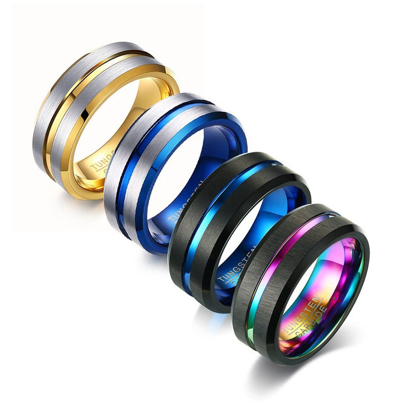 Men's Index Finger Bottle Opening Tungsten Trendy Rings