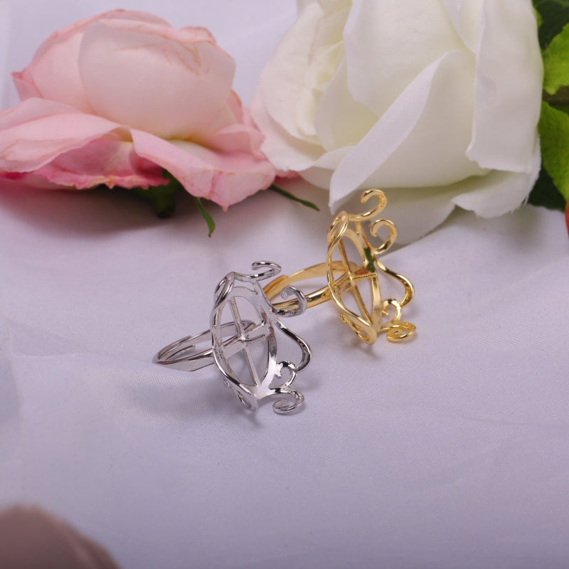 Flower-shaped Leaves Lace Bezel Setting Baroque Jewelry Accessories