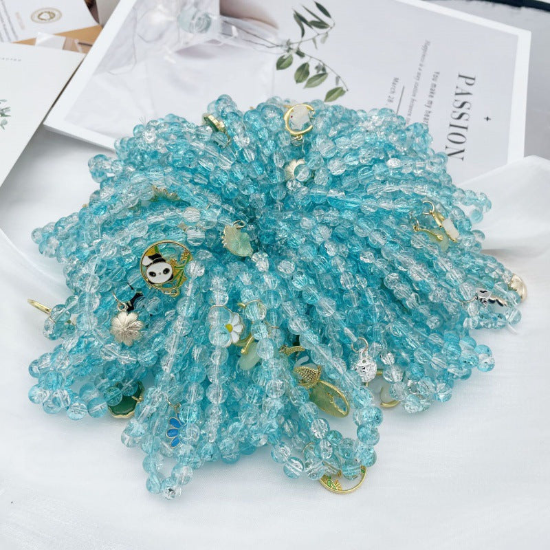 Female Aquamarine Gray Moonlight Natural Crystal Bracelet