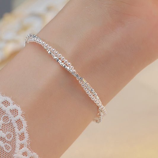 Women's Imitation Pearl Square Light Luxury Fashion Elegant Niche Design Bracelet
