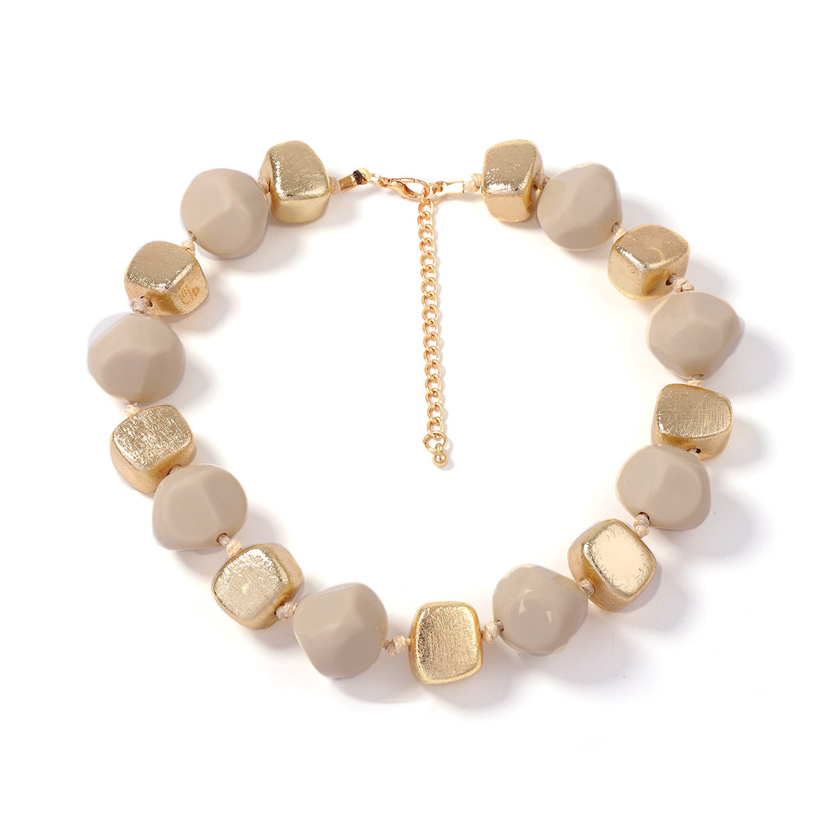 Women's Fashion Exaggerated Beaded Resin Geometric Handmade Necklace