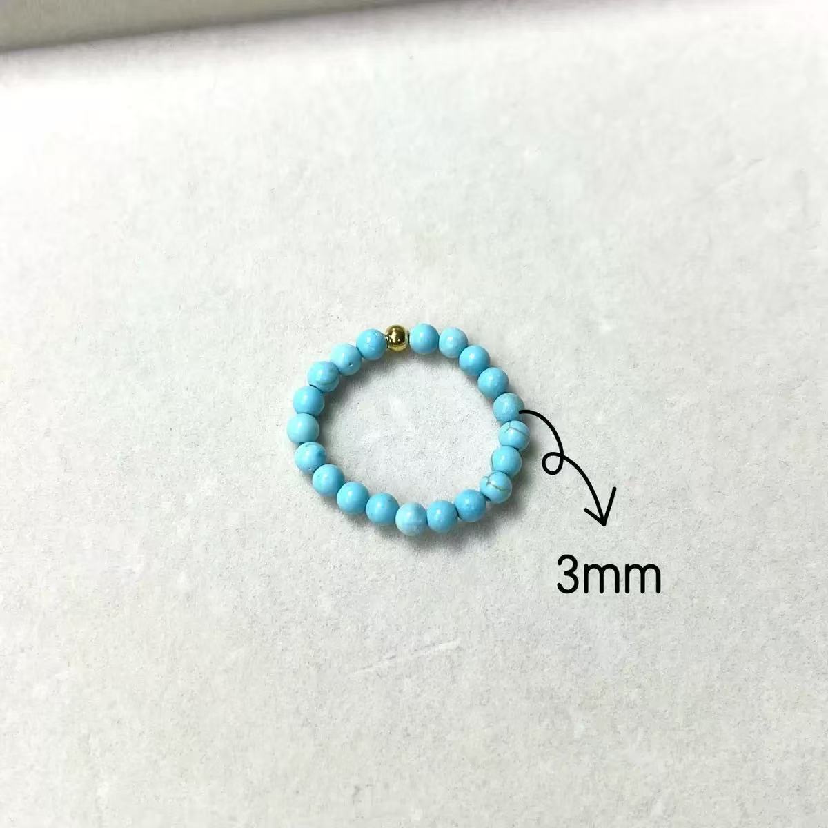 Style Vintage Turquoise Agate Bead Design Light Luxury Pearl Tiger Rings