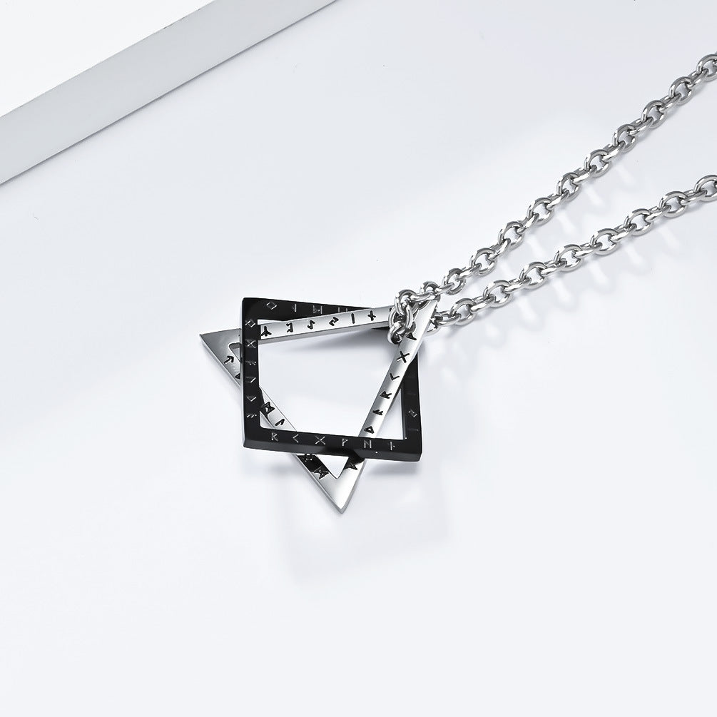 Triangle Square Geometry Titanium Steel Unisex Pendants