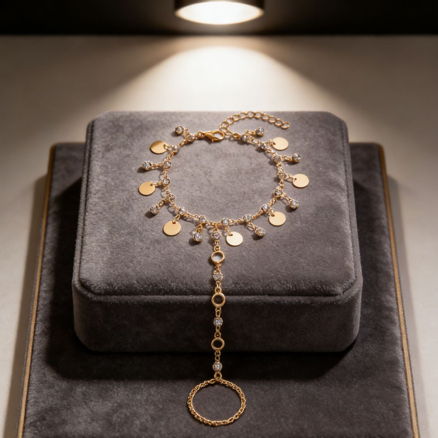 Fashion Sequin Tassel Personality Finger Chain Bracelets