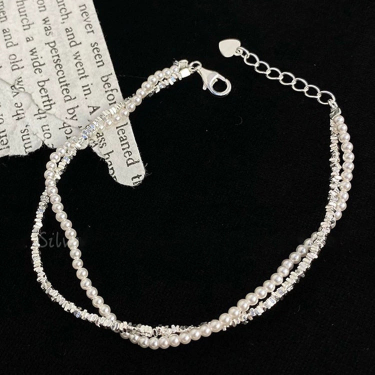 Women's Imitation Pearl Square Light Luxury Fashion Elegant Niche Design Bracelet