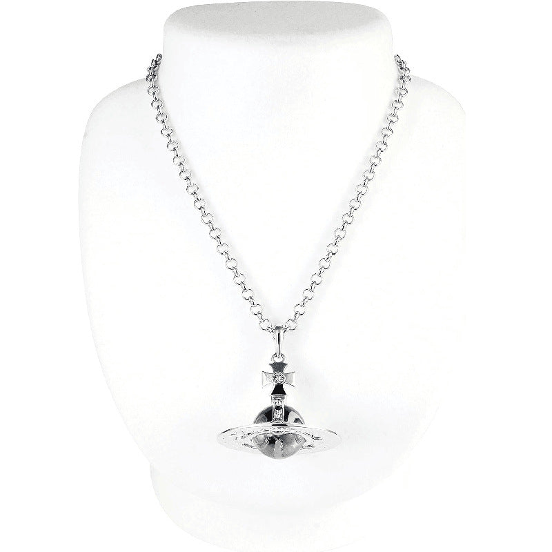 Women's Personality Empress Ufo Transparent Glass Ball Necklaces