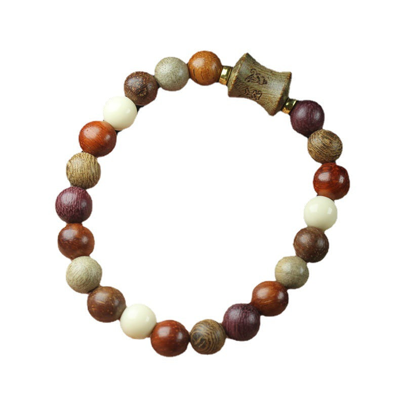Stall Ebony String Wooden Beaded Bamboo Joint Buddha Beads Bracelet