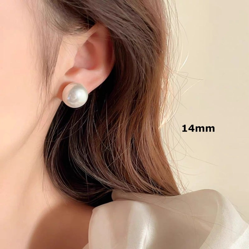 Bread Pearl Elegant High-grade Sier Bead Korean Earrings