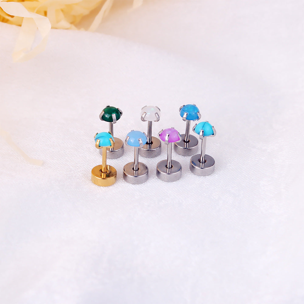 Style Fashion Simple Round Magic Color Earrings