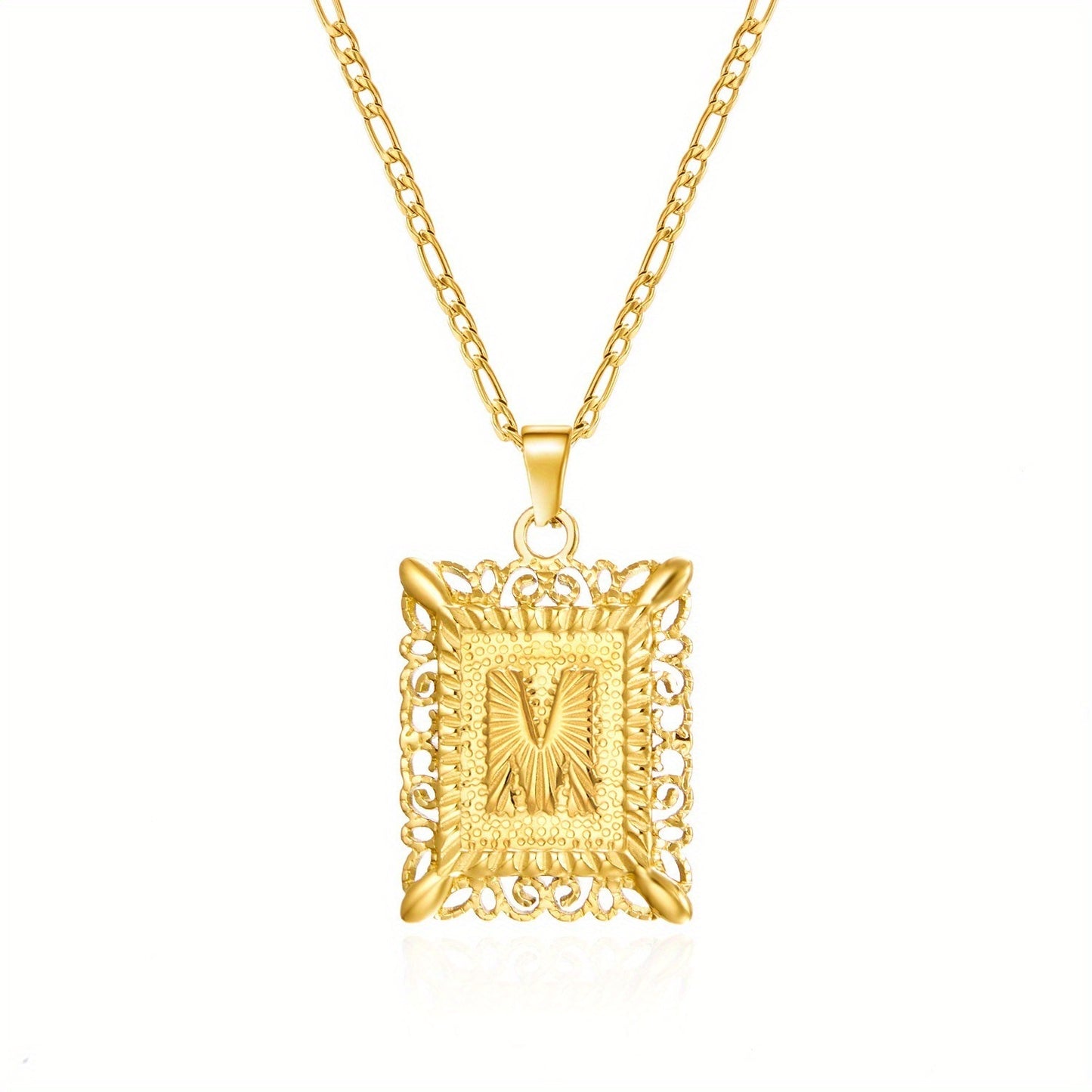 Clavicle Square Tag Gold-plated Does Not Necklace