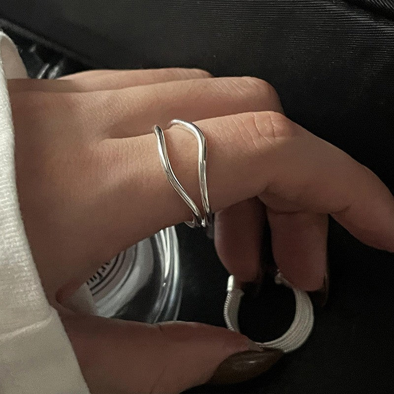 Fashion Trendy Layered Female Super Line Girlfriends Exaggerated Ring