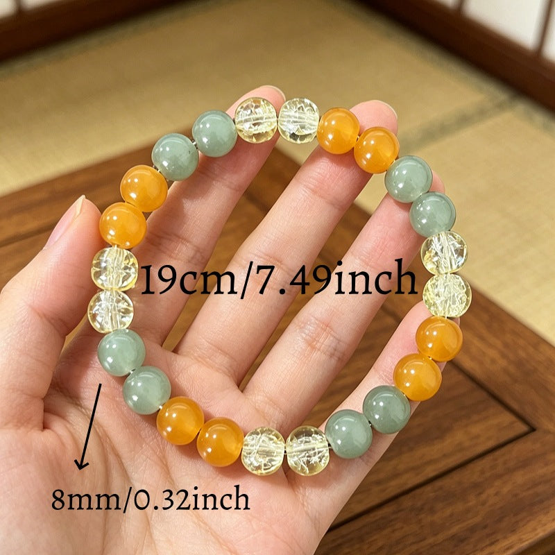 Xi Natural Crystal Stone Hot Flower Bracelets