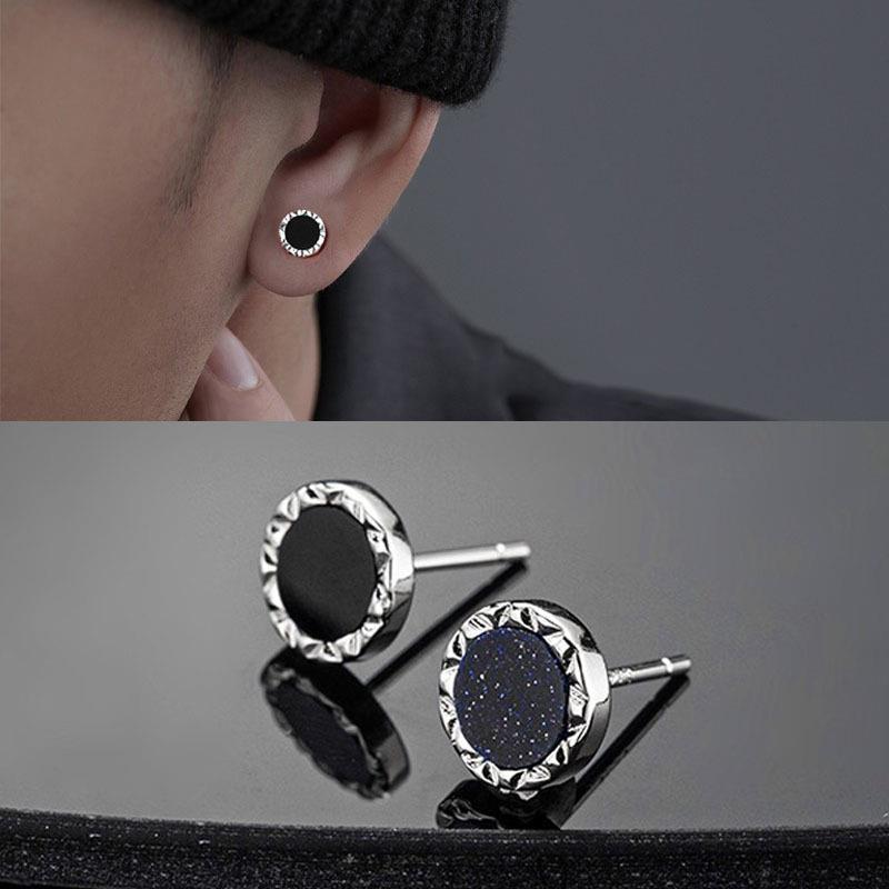 Men's Hop Cold Style Single Neutral Blue Earrings